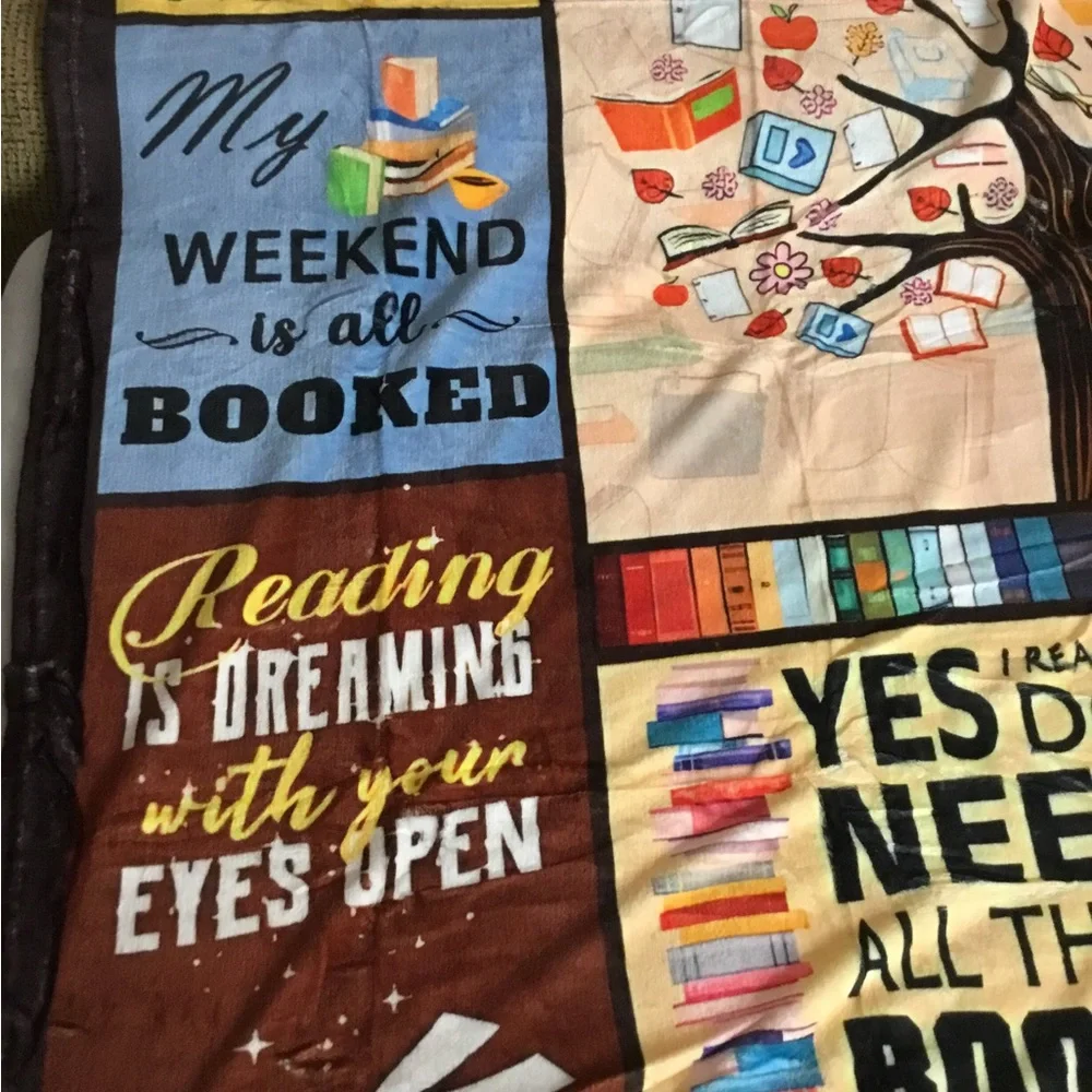 My Reading Plush Throw Blanket - Picture 3 of 6